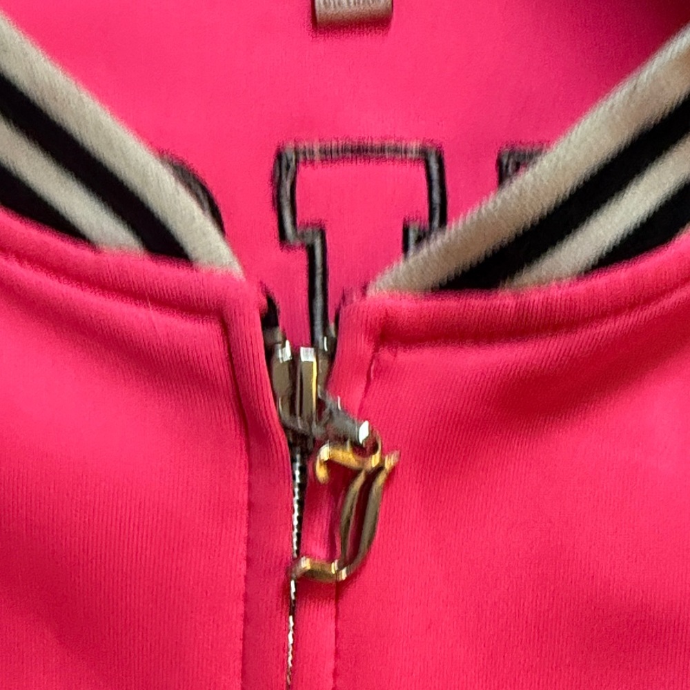 Juicy Couture Retro Pink and Black Bomber Jacket - Picture 6 of 11